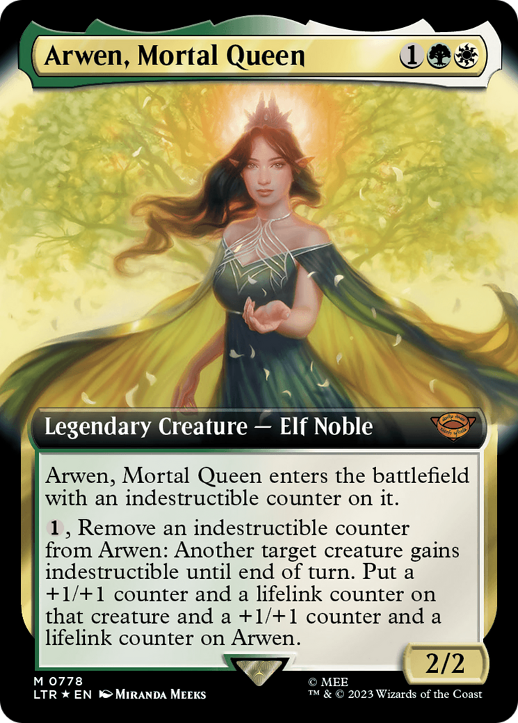 Arwen, Mortal Queen (Extended Art) (Surge Foil) [The Lord of the Rings: Tales of Middle-Earth] | Dumpster Cat Games