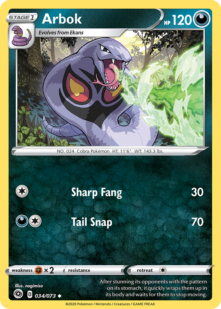 Arbok (034/073) [Sword & Shield: Champion's Path] | Dumpster Cat Games