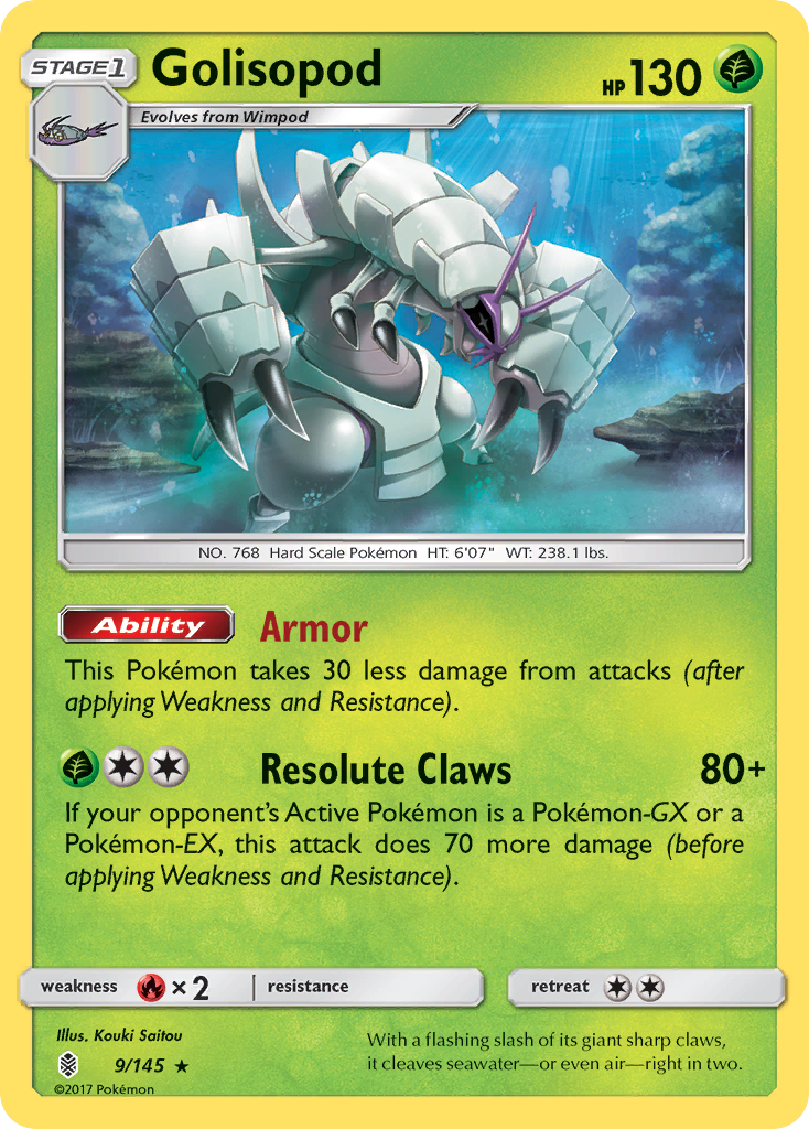 Golisopod (9/145) [Sun & Moon: Guardians Rising] | Dumpster Cat Games