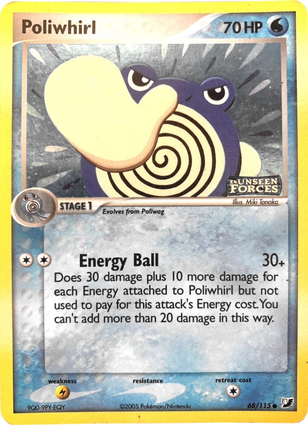 Poliwhirl (68/115) (Stamped) [EX: Unseen Forces] | Dumpster Cat Games