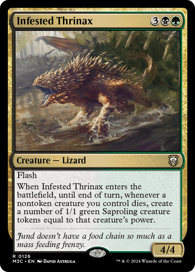 Infested Thrinax [Modern Horizons 3 Commander] | Dumpster Cat Games