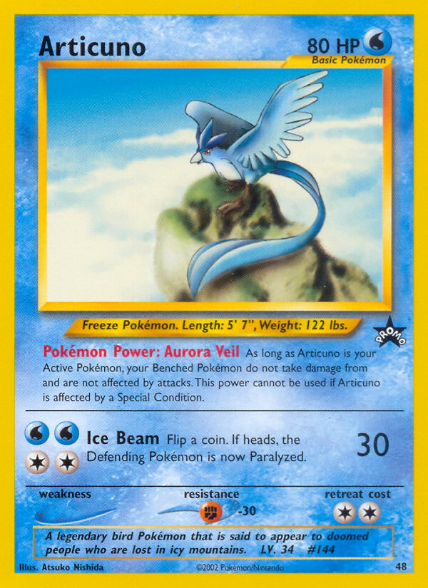 Articuno (48) [Wizards of the Coast: Black Star Promos] | Dumpster Cat Games