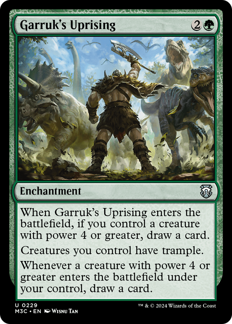 Garruk's Uprising (Ripple Foil) [Modern Horizons 3 Commander] | Dumpster Cat Games