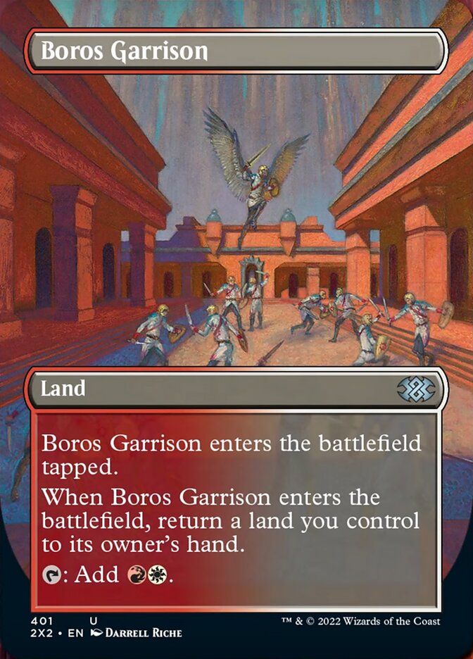 Boros Garrison (Borderless Alternate Art) [Double Masters 2022] | Dumpster Cat Games