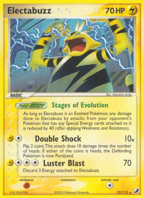 Electabuzz (22/115) [EX: Unseen Forces] | Dumpster Cat Games