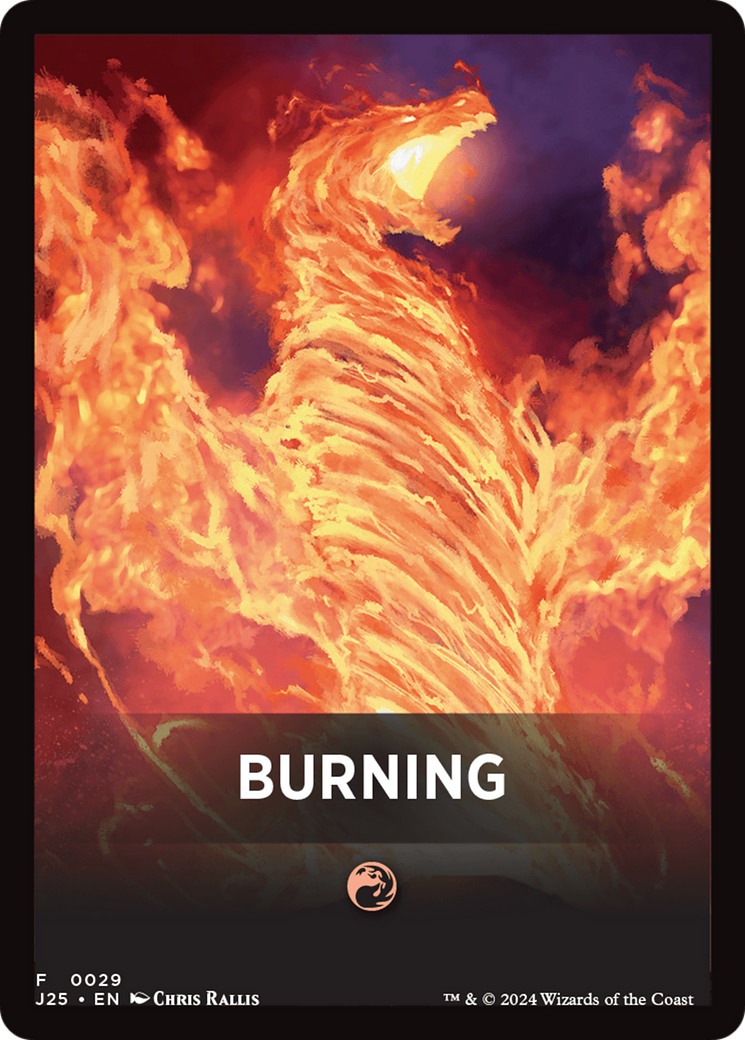 Burning Theme Card [Foundations Jumpstart Front Cards] | Dumpster Cat Games