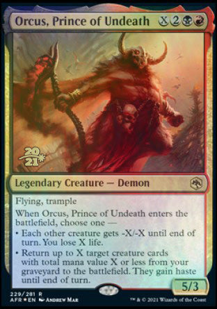 Orcus, Prince of Undeath [Dungeons & Dragons: Adventures in the Forgotten Realms Prerelease Promos] | Dumpster Cat Games