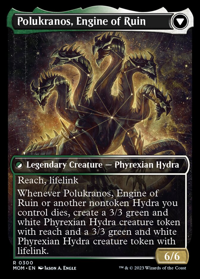 Polukranos Reborn // Polukranos, Engine of Ruin (Showcase Planar Booster Fun) [March of the Machine] | Dumpster Cat Games