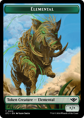 Mercenary // Elemental Double-Sided Token [Outlaws of Thunder Junction Tokens] | Dumpster Cat Games