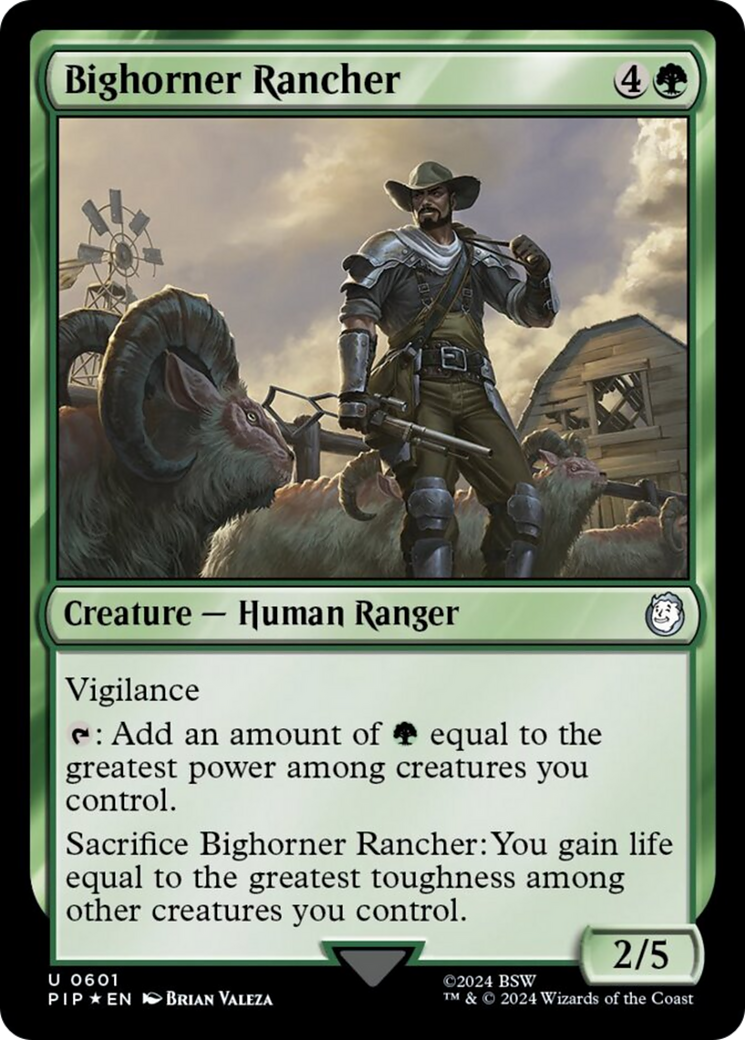 Bighorner Rancher (Surge Foil) [Fallout] | Dumpster Cat Games