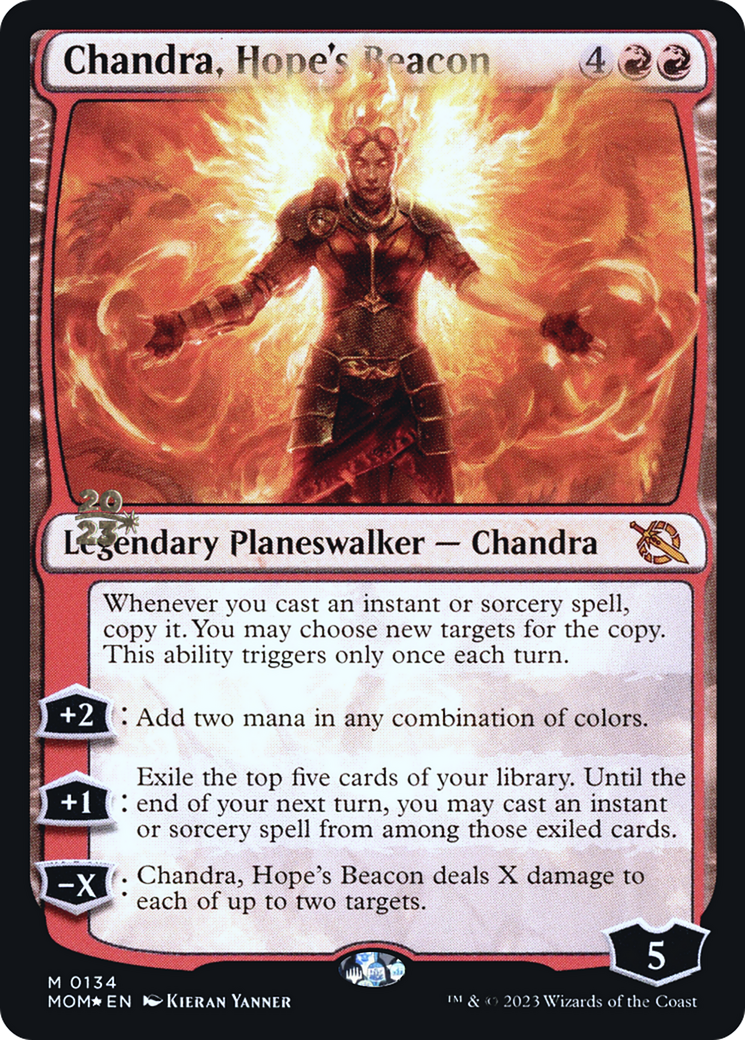 Chandra, Hope's Beacon [March of the Machine Prerelease Promos] | Dumpster Cat Games