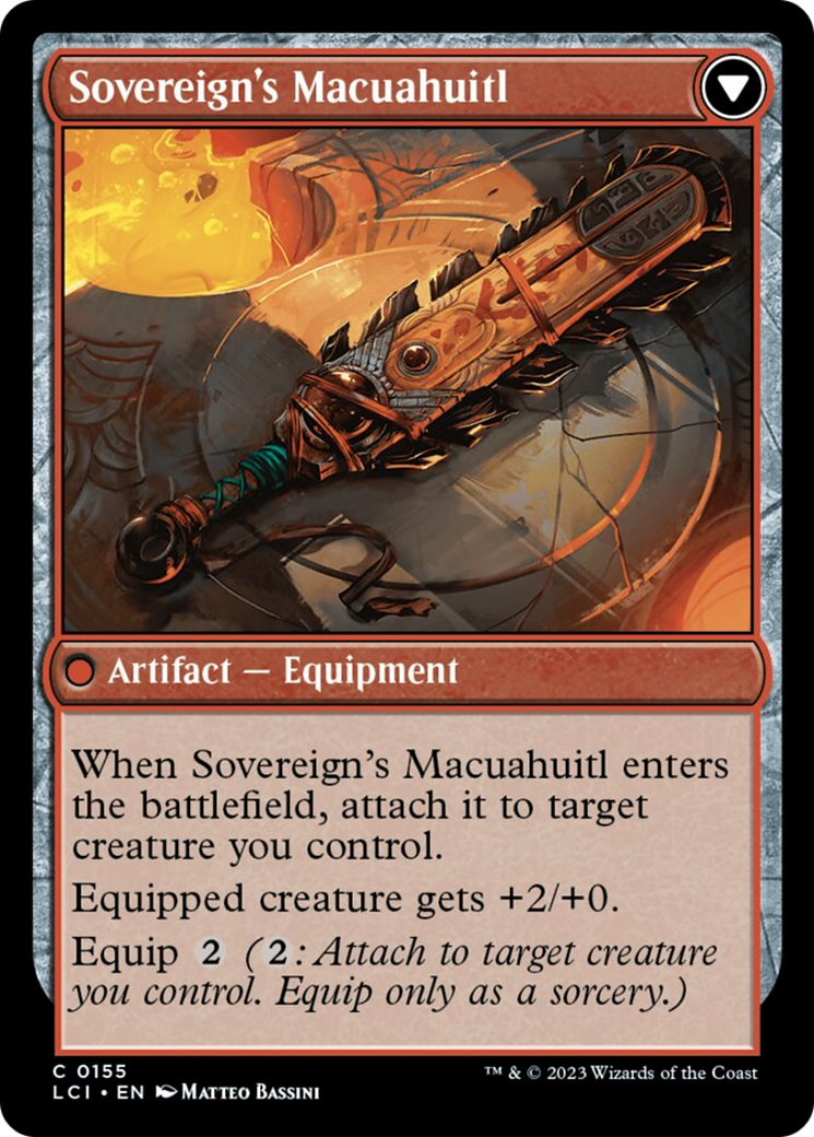 Idol of the Deep King // Sovereign's Macuahuitl [The Lost Caverns of Ixalan] | Dumpster Cat Games