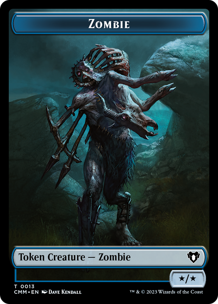 Zombie Token (13) [Commander Masters Tokens] | Dumpster Cat Games