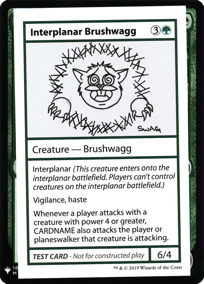 Interplanar Brushwagg [Mystery Booster Playtest Cards] | Dumpster Cat Games