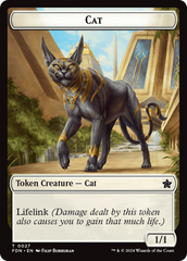 Cat (0027) // Phyrexian Goblin Double-Sided Token [Foundations Tokens] | Dumpster Cat Games