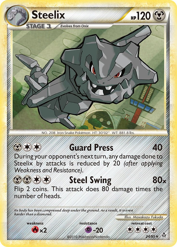 Steelix (24/95) (Theme Deck Exclusive) [HeartGold & SoulSilver: Unleashed] | Dumpster Cat Games