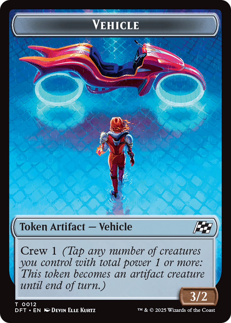 Vehicle // Pilot Double-Sided Token [Aetherdrift Tokens] | Dumpster Cat Games