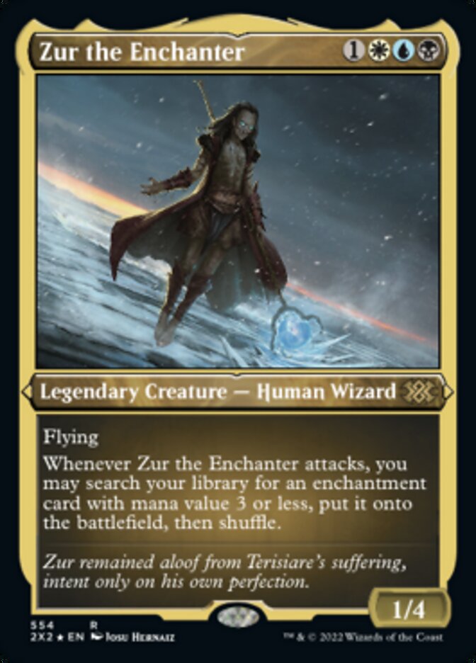 Zur the Enchanter (Foil Etched) [Double Masters 2022] | Dumpster Cat Games