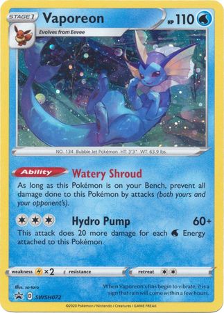 Vaporeon (SWSH072) [Sword & Shield: Black Star Promos] | Dumpster Cat Games