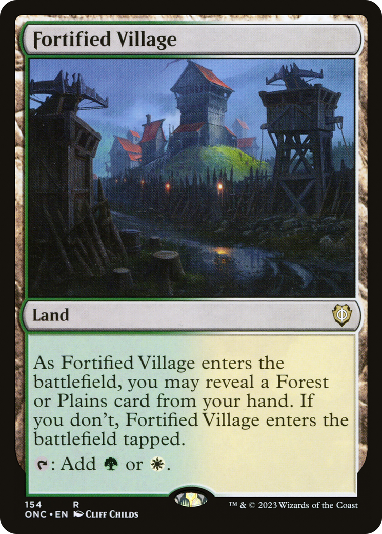 Fortified Village [Phyrexia: All Will Be One Commander] | Dumpster Cat Games