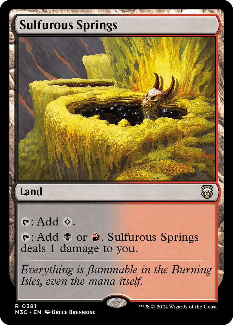 Sulfurous Springs (Ripple Foil) [Modern Horizons 3 Commander] | Dumpster Cat Games