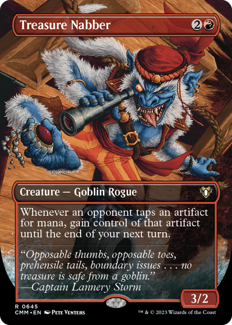 Treasure Nabber (Borderless Alternate Art) [Commander Masters] | Dumpster Cat Games