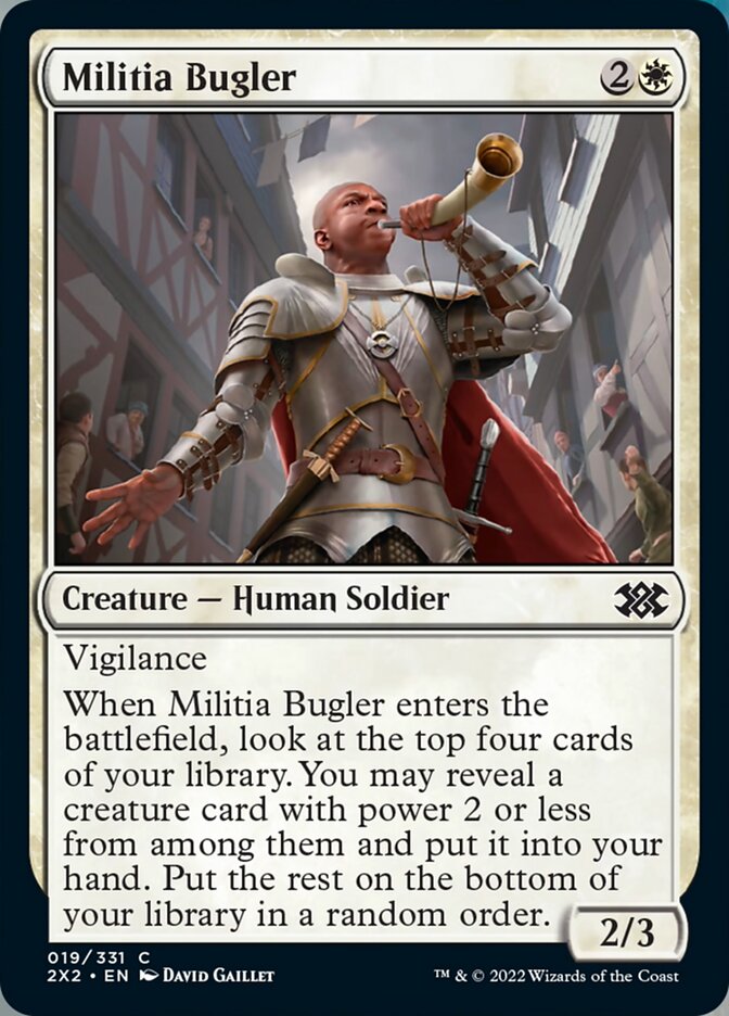 Militia Bugler [Double Masters 2022] | Dumpster Cat Games