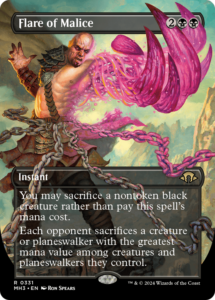 Flare of Malice (Borderless) [Modern Horizons 3] | Dumpster Cat Games