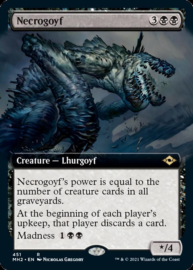 Necrogoyf (Extended Art) [Modern Horizons 2] | Dumpster Cat Games