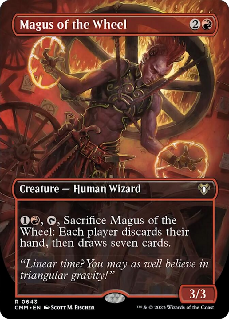 Magus of the Wheel (Borderless Alternate Art) [Commander Masters] | Dumpster Cat Games