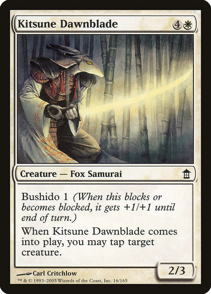 Kitsune Dawnblade [Saviors of Kamigawa] | Dumpster Cat Games