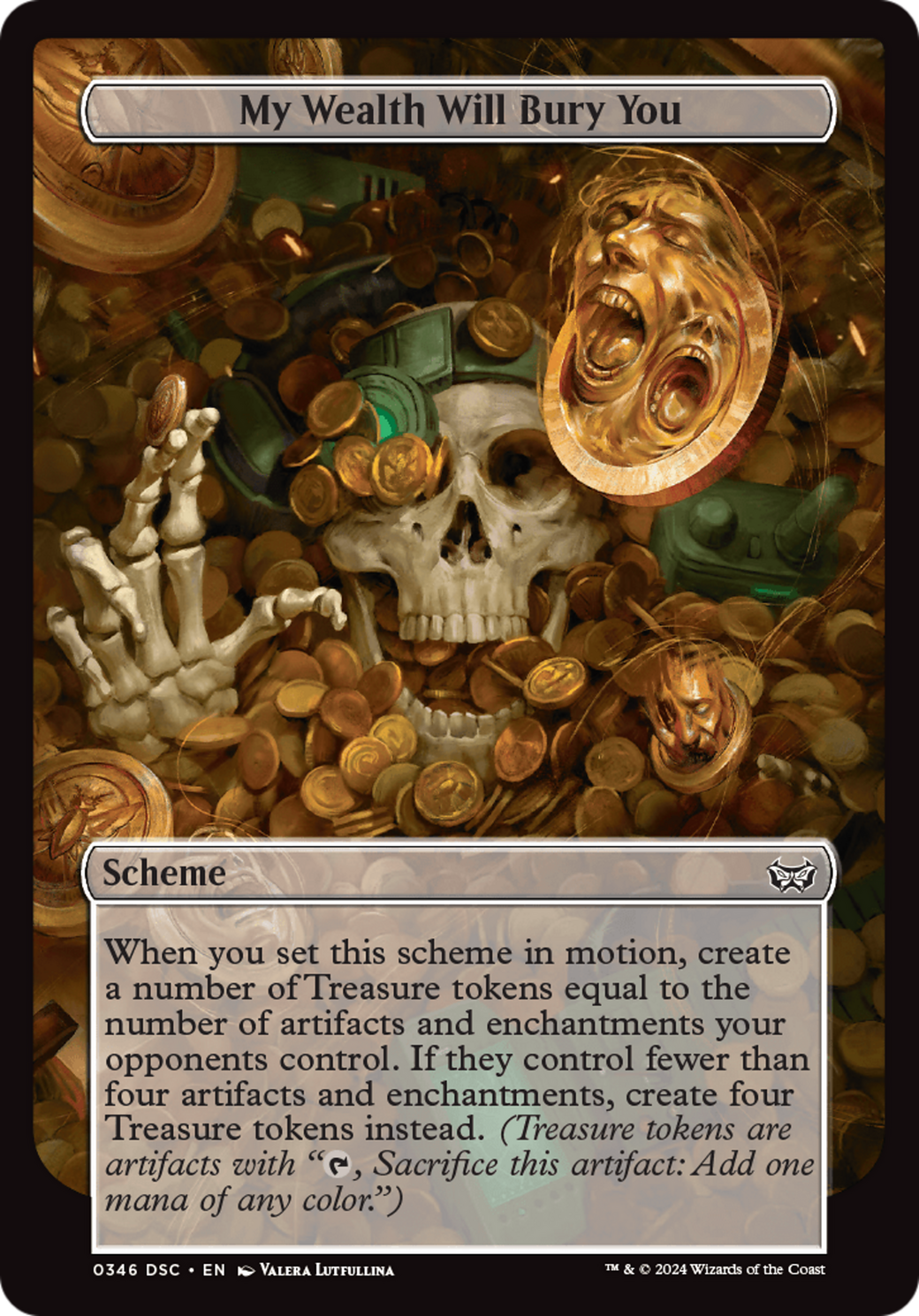 My Wealth Will Bury You (Full Art) [Duskmourn: House of Horror Commander] | Dumpster Cat Games