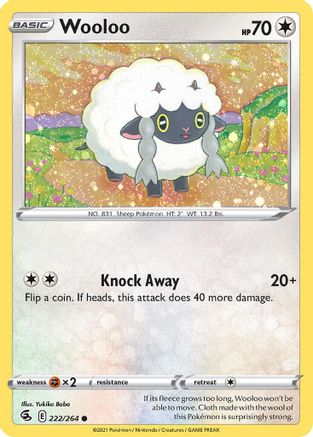 Wooloo (222/264) (Cosmos Holo) [Sword & Shield: Fusion Strike] | Dumpster Cat Games