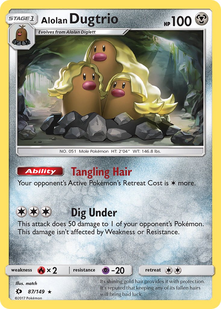 Alolan Dugtrio (87/149) (Cosmos Holo) (Blister Exclusive) [Sun & Moon: Base Set] | Dumpster Cat Games