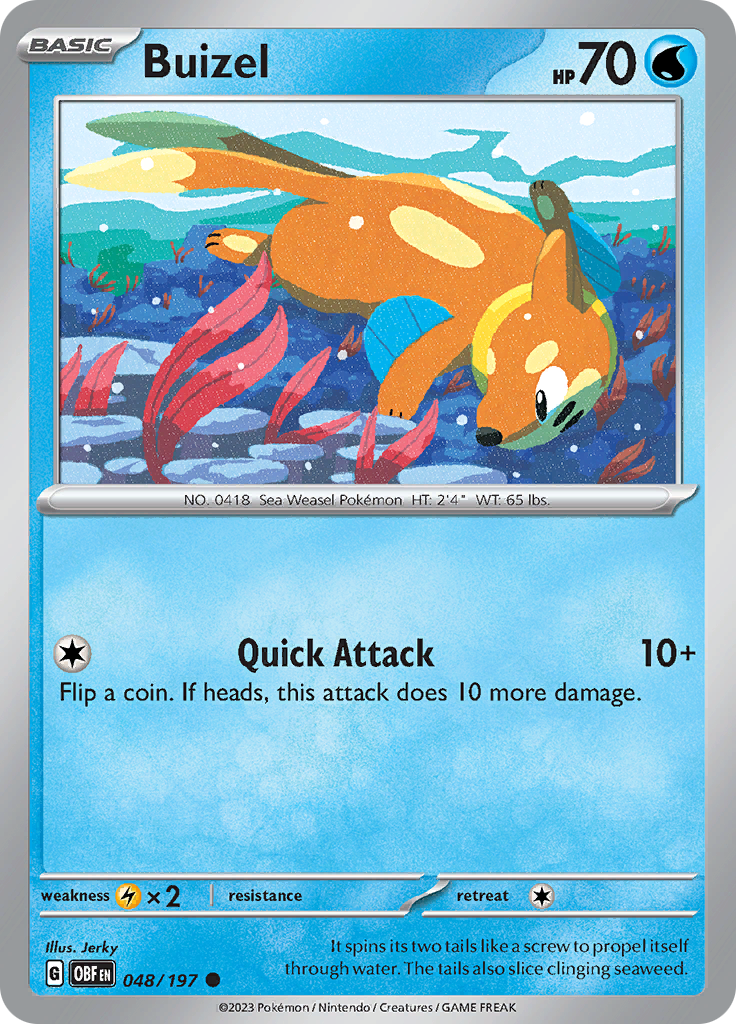 Buizel (048/197) [Scarlet & Violet: Obsidian Flames] | Dumpster Cat Games