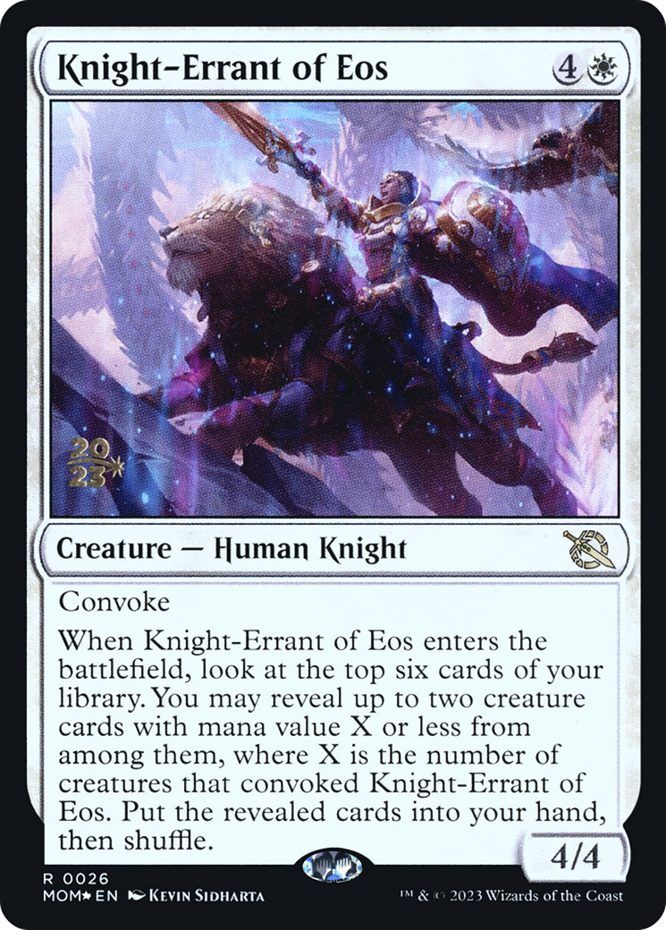 Knight-Errant of Eos [March of the Machine Prerelease Promos] | Dumpster Cat Games