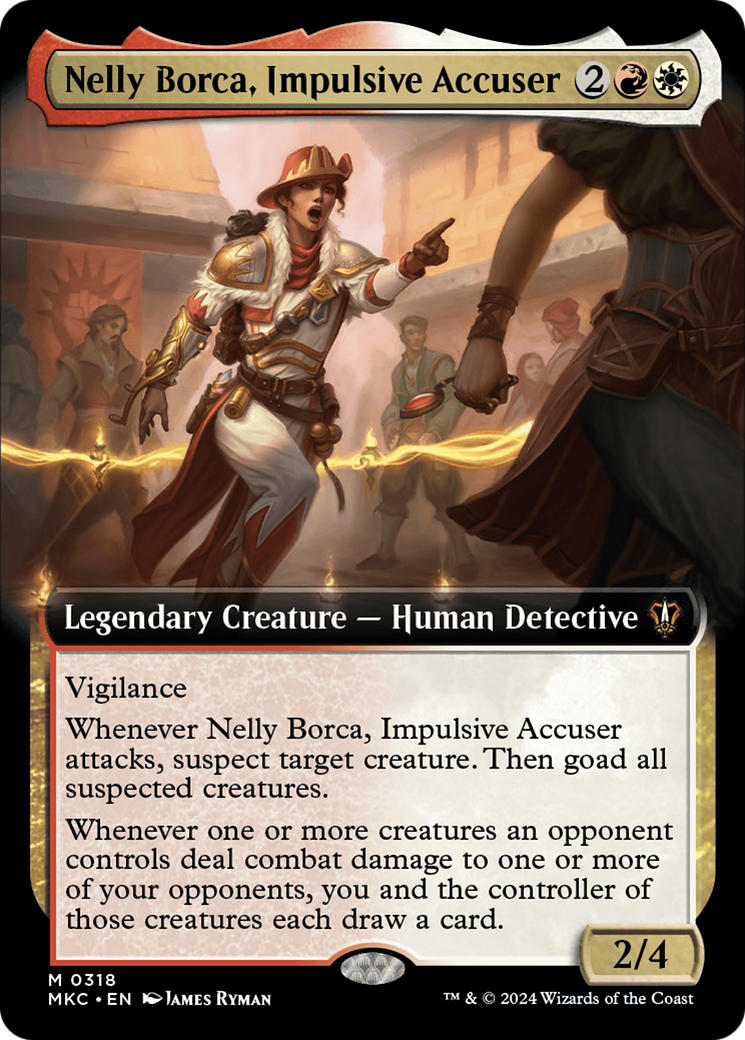 Nelly Borca, Impulsive Accuser (Extended Art) [Murders at Karlov Manor Commander] | Dumpster Cat Games