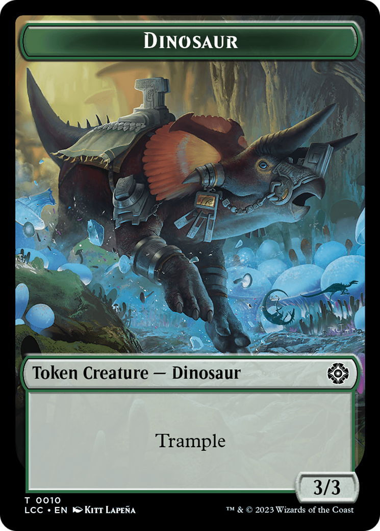 Copy // Dinosaur Double-Sided Token [The Lost Caverns of Ixalan Commander Tokens] | Dumpster Cat Games