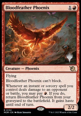 Bloodfeather Phoenix (Promo Pack) [March of the Machine Promos] | Dumpster Cat Games