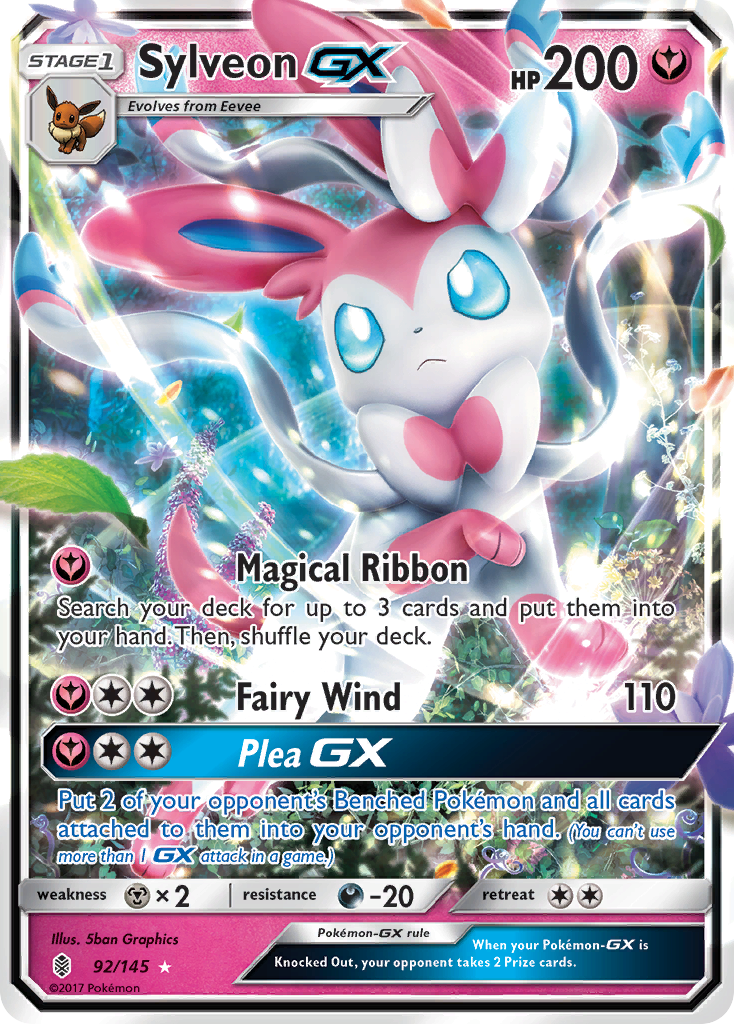 Sylveon GX (92/145) [Sun & Moon: Guardians Rising] | Dumpster Cat Games