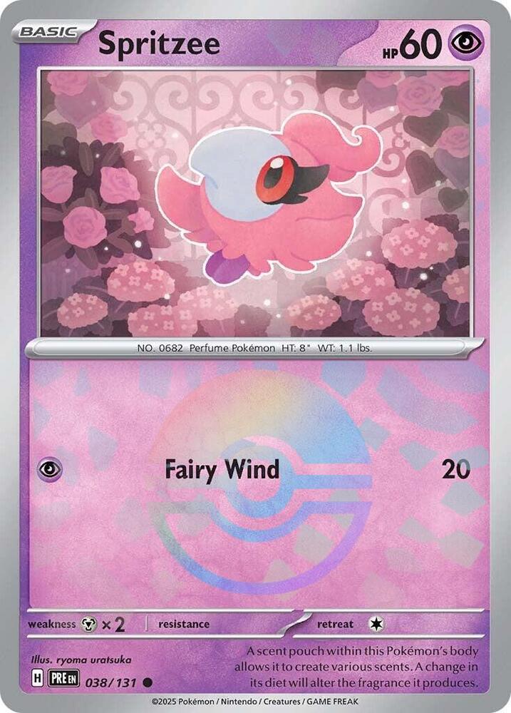 Spritzee (038/131) (Poke Ball Pattern) [Scarlet & Violet: Prismatic Evolutions] | Dumpster Cat Games