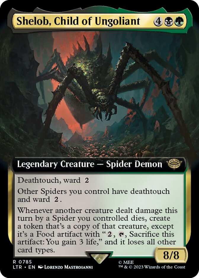 Shelob, Child of Ungoliant (Extended Art) (Surge Foil) [The Lord of the Rings: Tales of Middle-Earth] | Dumpster Cat Games