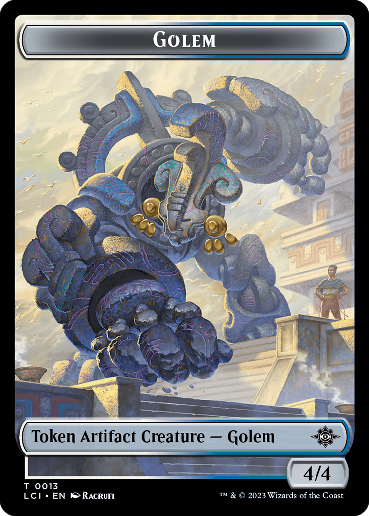 Golem Token [The Lost Caverns of Ixalan Tokens] | Dumpster Cat Games