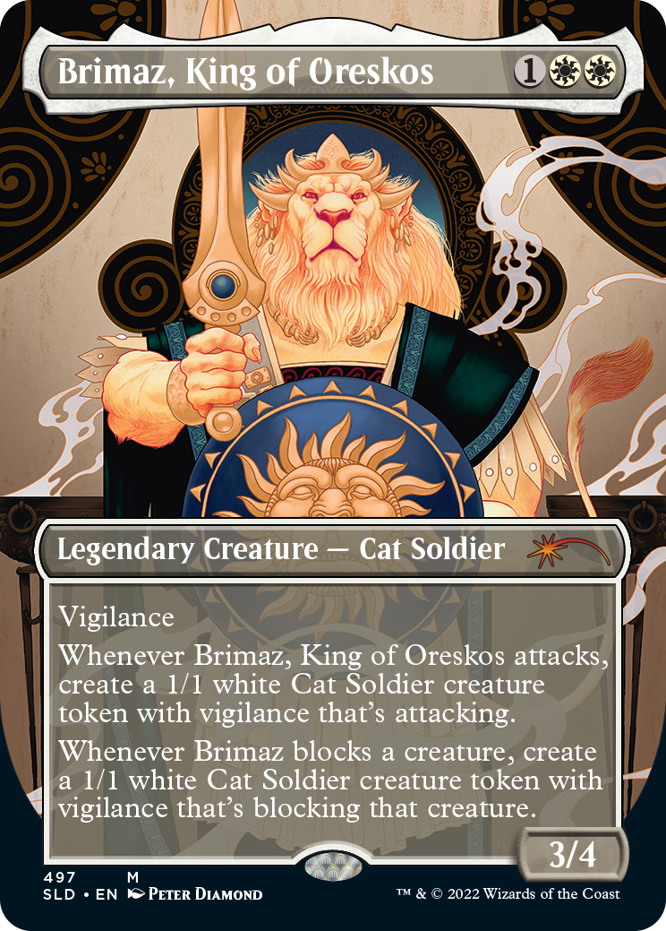 Brimaz, King of Oreskos (Borderless) [Secret Lair Drop Series] | Dumpster Cat Games