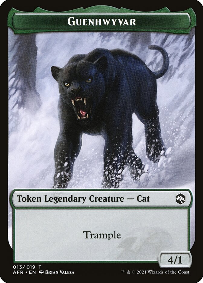 Dog Illusion // Guenhwyvar Double-Sided Token [Dungeons & Dragons: Adventures in the Forgotten Realms Tokens] | Dumpster Cat Games