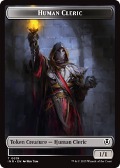 Demon // Human Cleric Double-Sided Token [Innistrad Remastered Tokens] | Dumpster Cat Games