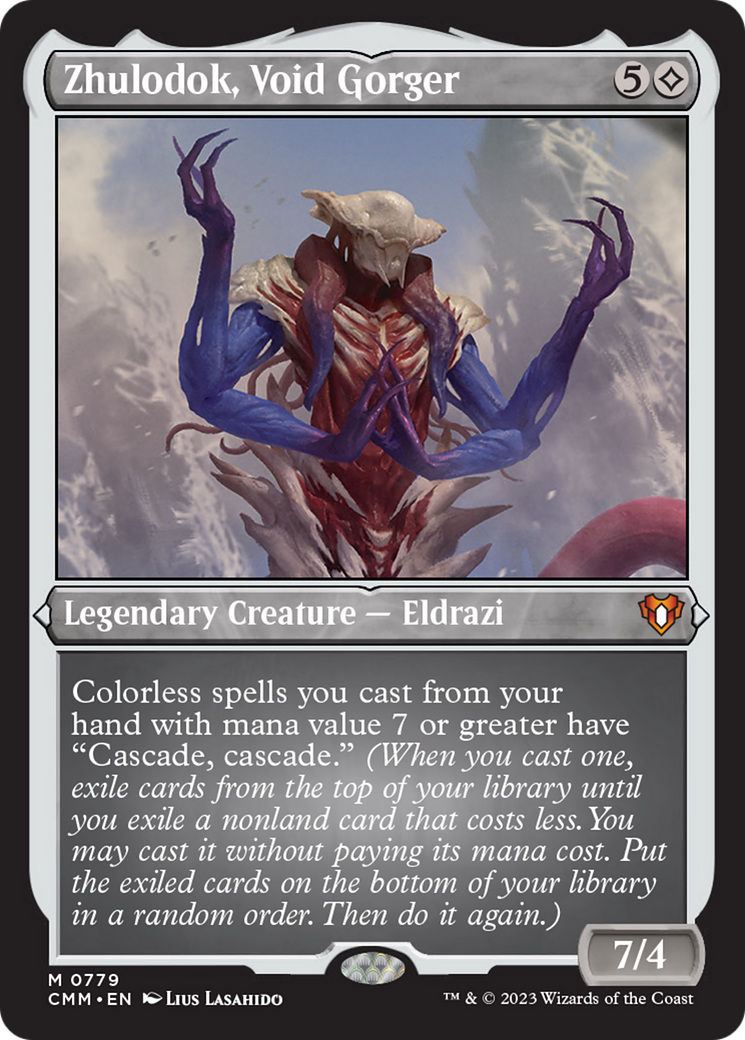 Zhulodok, Void Gorger (Display Commander) (Foil Etched) [Commander Masters] | Dumpster Cat Games