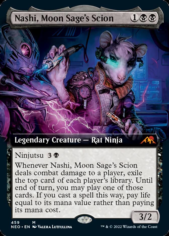 Nashi, Moon Sage's Scion (Extended Art) [Kamigawa: Neon Dynasty] | Dumpster Cat Games