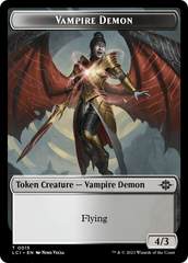 Vampire (0014) // Vampire Demon Double-Sided Token [The Lost Caverns of Ixalan Commander Tokens] | Dumpster Cat Games