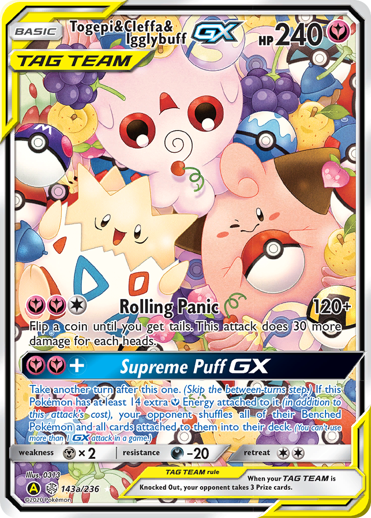 Togepi & Cleffa & Igglybuff GX (143a/236) [Alternate Art Promos] | Dumpster Cat Games